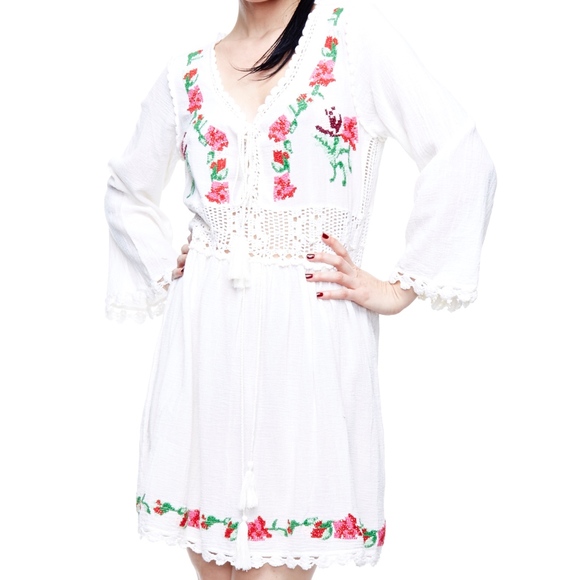 BLUE + Paloma Floral Lux Summer Dress NWT - Picture 2 of 4